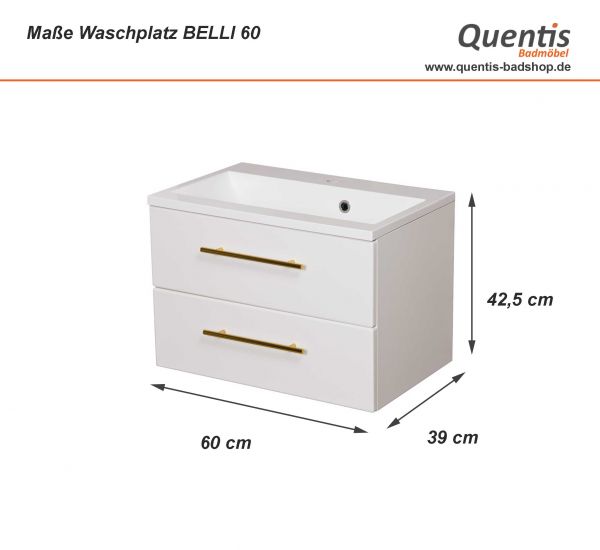 Maße Waschplatz BELLI 60