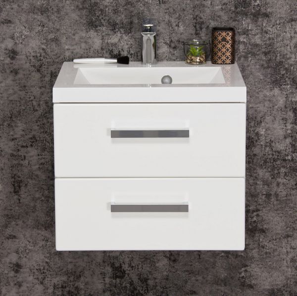 Waschplatz Genua, Breite 50 cm, weiß glänzend