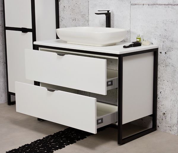 Badmöbel Cosmo, Breite 100 cm, Aufsatzbecken weiß, CS1047