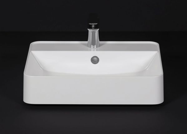 Aufsatzwaschtisch TRETTO Breite 50 cm Waschbecken weiß