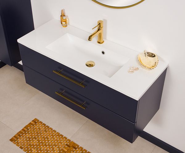 Waschtischarmatur POLA, gold glänzend, inkl. Pop up Ablaufventil