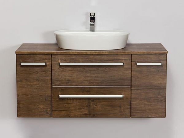%SALE% Badmöbel Serena 120 mit Aufsatzwaschtisch, Holzdekor antik-1