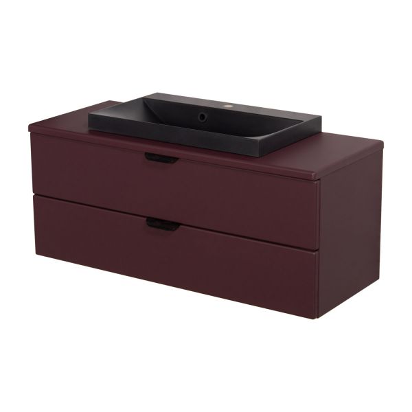 Badmöbelset MAGNOLIA 100 cm, Bordeauxrot (MAG100-BRS)