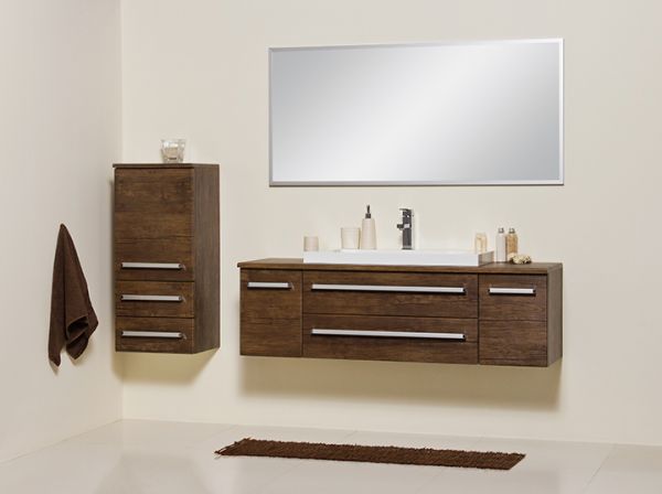 Badmöbelset Susan, Breite 140 cm, Holzdekor antik (SN1450)