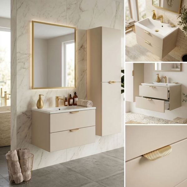 Badmöbel MAGNOLIA 60 cm, sand satiniert