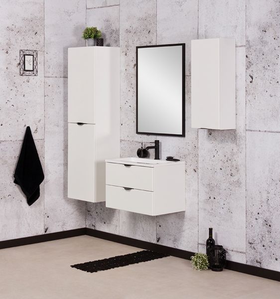 Badmöbelset VICTOR 60cm, 2 Schubladen, weiß matt (VIC60247)