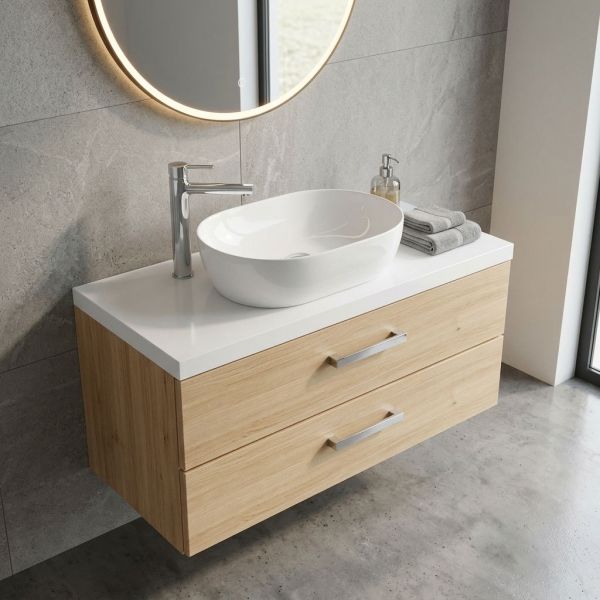Aufsatzwaschbecken MIVA 50, Keramik, weiß