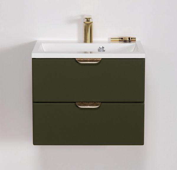 Quentis Badmoebel Set MAGNOLIA 50 cm olivgrün MAG50-OK