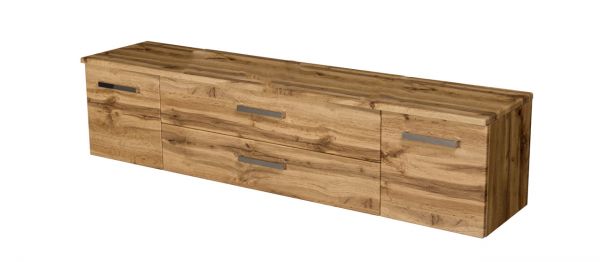 Badmöbel SUSAN Breite 180 cm, Eiche Natur, Waschtischunterbau (montiert), Waschbecken optional