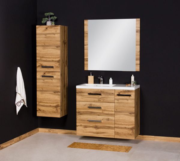 Badmöbel Genua Breite 90 cm, Eiche Natur, GE9362