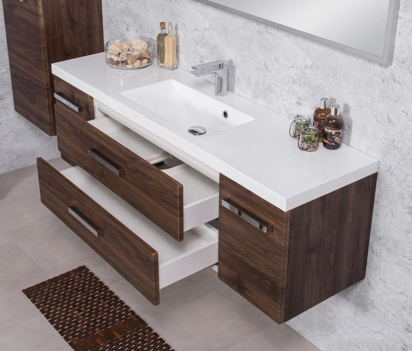 Badmöbelset GENUA 140 cm, Nussbaum