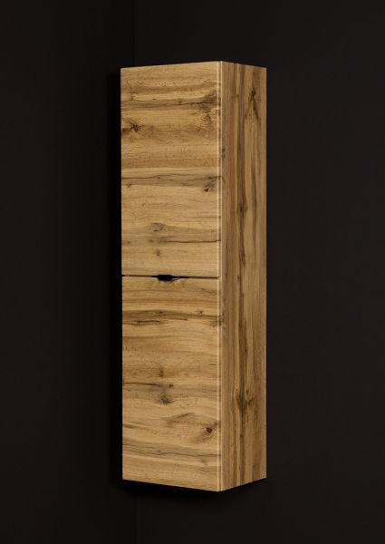 Bad Hochschrank mit Wäschekorb, Eiche Natur (VIC-NE-RW-K)