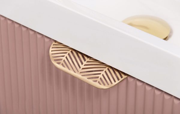 Gäste-WC Badmöbel FAROS ART, Breite 40 cm, rosé, Unterschrank montiert