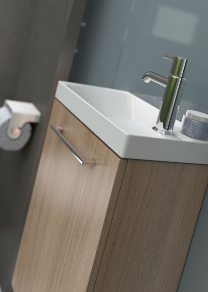 Gäste-WC Möbel GEOS, Breite 40 cm, Eiche hell