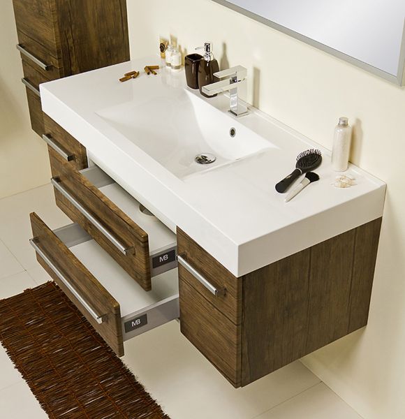 Waschplatz Zeno, Breite 120 cm, Holzdekor antik, ZE1250-E