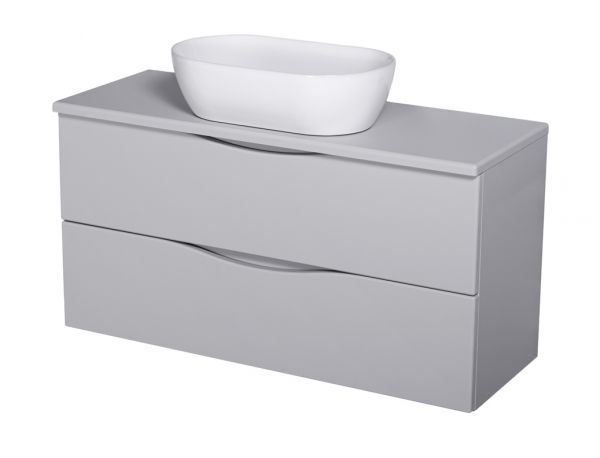 Badmöbel ONDA 100 cm, lichtgrau matt