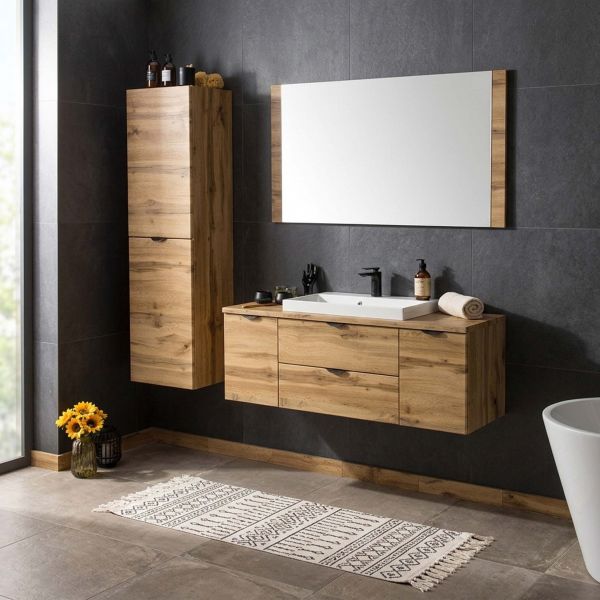 Badmöbel VICTA 120 cm mit passendem Hochschrank