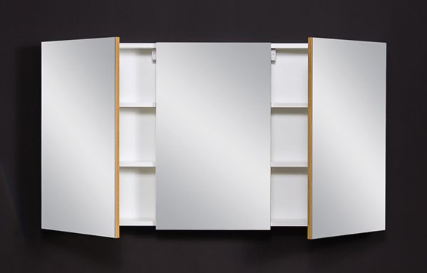 Spiegelschrank Breite 120 cm, Eiche Natur, SPS1262