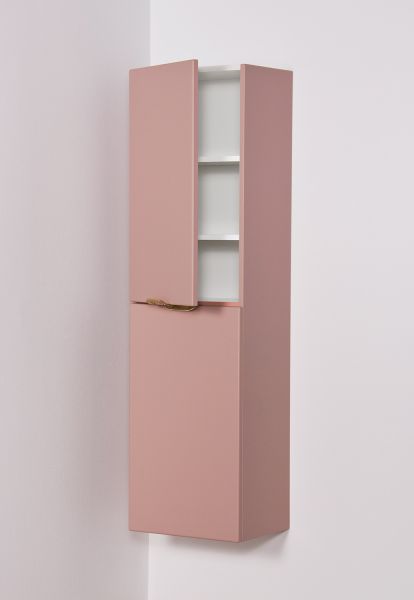 Bad Hochschrank MAGNOLIA, 2 Türen, rosé satiniert, vormontiert