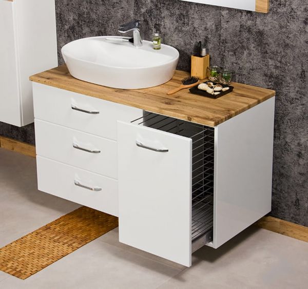 Keramik-Aufsatzwaschtisch ELEGANCE, B 61 H 12,5 T 46 cm, weiß