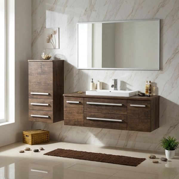Badmöbel SUSAN Breite 120 cm, Holzdekor Antik