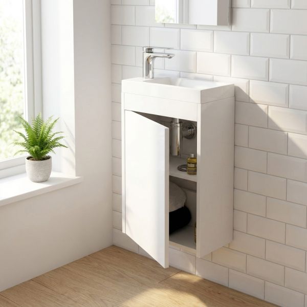 Gäste-WC Möbelset GUEST 40 cm, weiß, montiert