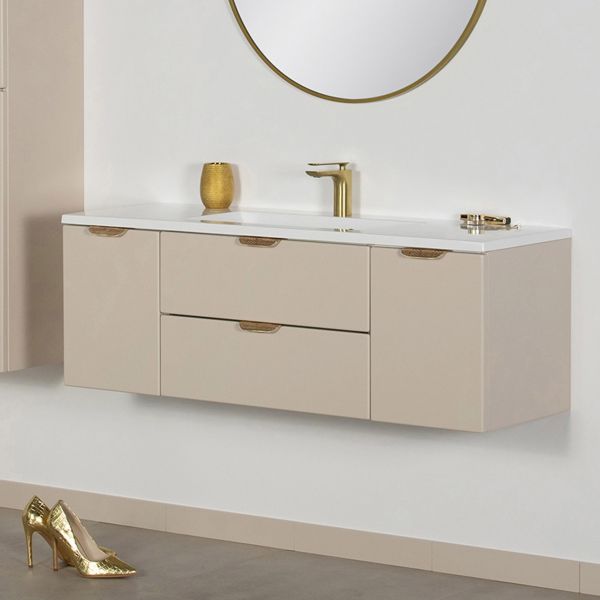 Badmöbel MAGNOLIA 120 cm, sand satiniert (MAG120-SN)
