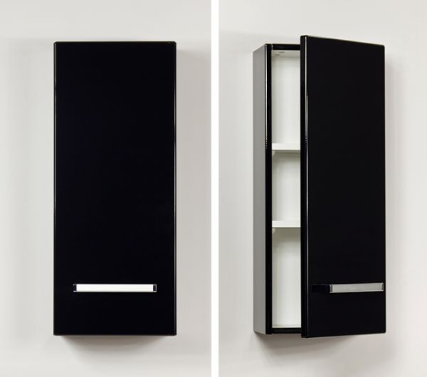 Bad-Hängeschrank, Breite 30 cm, schwarz, HS-K-3048