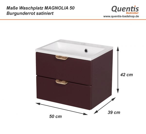 Maße Badmöbelset Magnolia 50 (MAG50-BR)