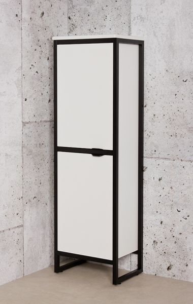 Badschrank COSMO, weiß-schwarz, CS4047