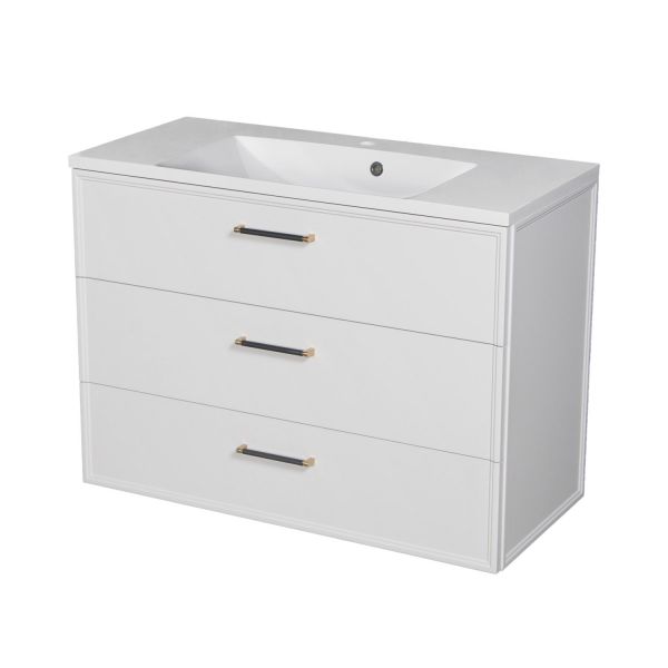 Badmöbelset ANTE 100 cm weiß seidenmatt