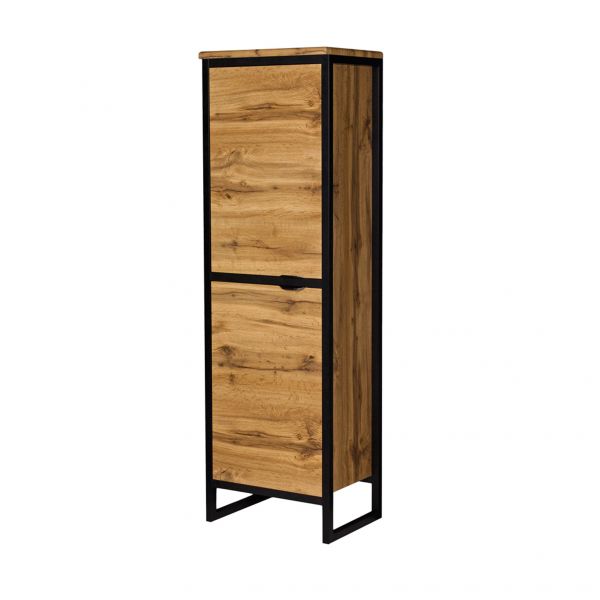 Bad-Hochschrank stehend, Eiche Natur