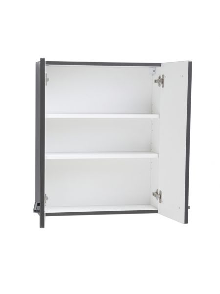 Bad-Hängeschrank, Breite 60 cm, 2 Türen, grafitgrau, HS-K-6056