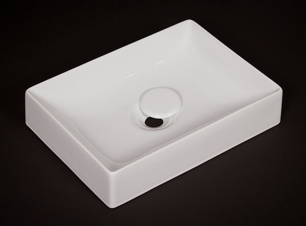 Keramik-Aufsatzwaschtisch FLOPPY B 50 H 11 T 36 cm, weiß