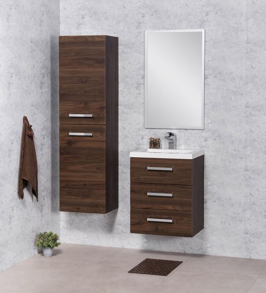 Badmöbel GENUA 50, Holzdekor Nussbaum (GE503OR)