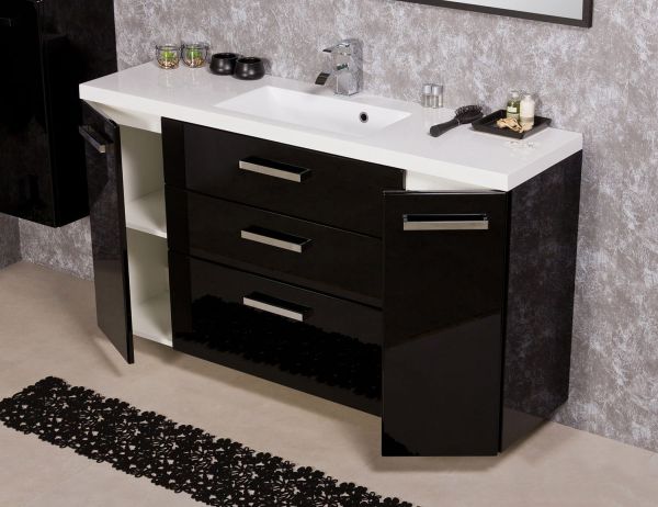 Badmöbel GENUA 140-XL, schwarz