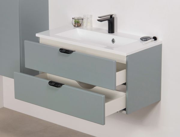 Quentis Badmöbel Magnolia 80 cm, Gletscherblau (MAG80-BK)