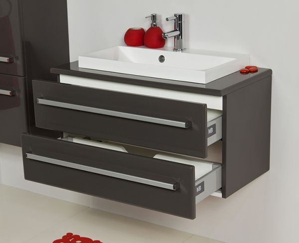 Badmöbel Susan, Breite 80 cm, anthrazit, SN8056-2S