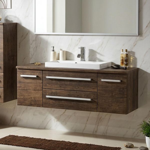 Badmöbel SUSAN Breite 120 cm, Holzdekor Antik