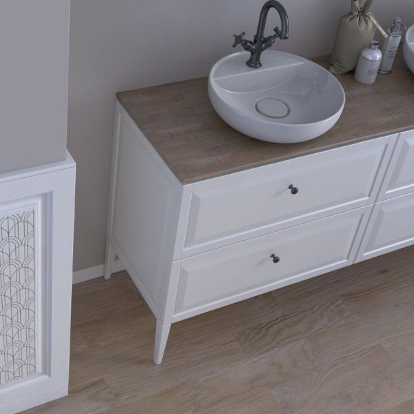 Universal Waschtischplatte, Eiche massiv, 120x46 cm