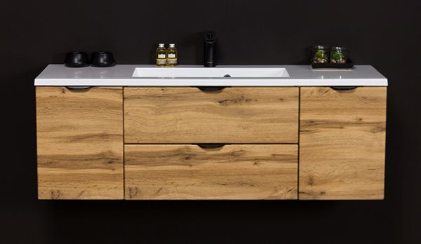 Quentis Badmöbel-Set VICTOR 120, Eiche Natur (VIC12062)