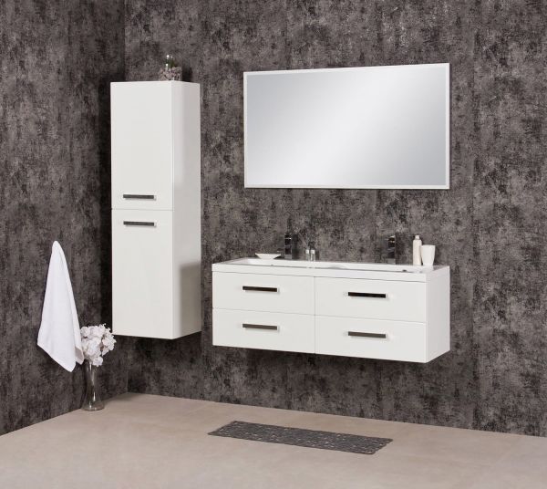 Quentis Doppelwaschplatz GENUA 120, weiß (GE2247)