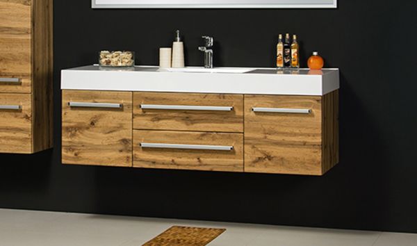 Waschplatz Zeno, Breite 140 cm, Eiche Natur, ZE1462-E-2S