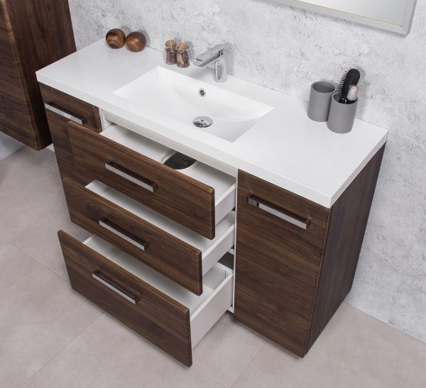 Badmöbel GENUA 120-XL, nussbaum (GE123OR)