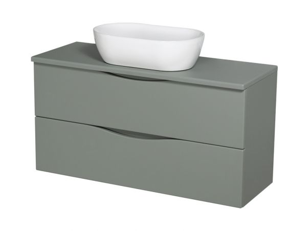 Badmöbel ONDA 100 cm, salbeigrün matt (OND-SZ-U100)