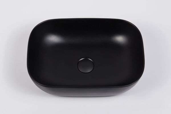 Aufsatzbecken Keramik PREMIUM 46, schwarz matt