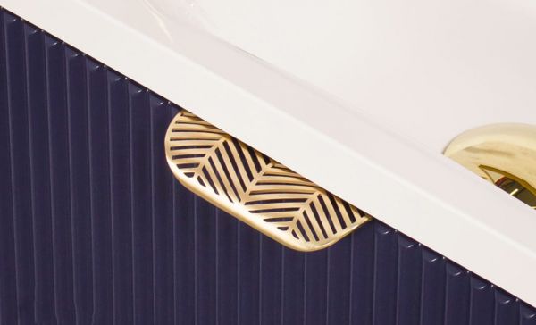 Gäste-WC Möbel FAROS "ART", Breite 50 cm, marineblau matt, Unterschrank montiert