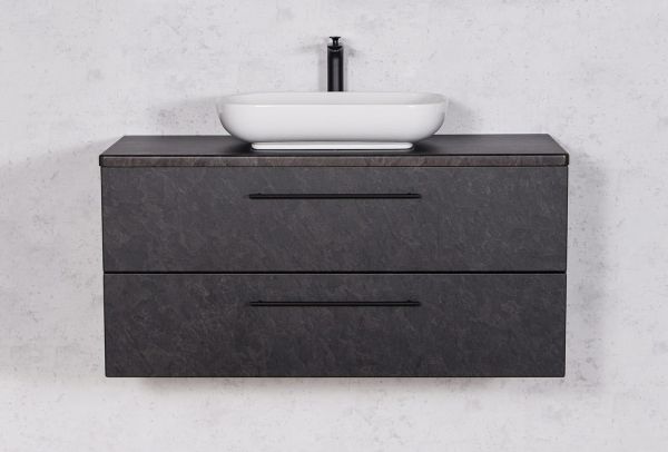 Badmöbel NOVARA 100 cm, Waschtischunterbau inkl. Aufsatzbecken, grafitBadmöbel NOVARA 100 cm, Waschtischunterbau inkl. Aufsatzbecken, grafit