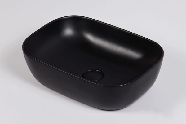 Aufsatzbecken Keramik PREMIUM 46, schwarz matt