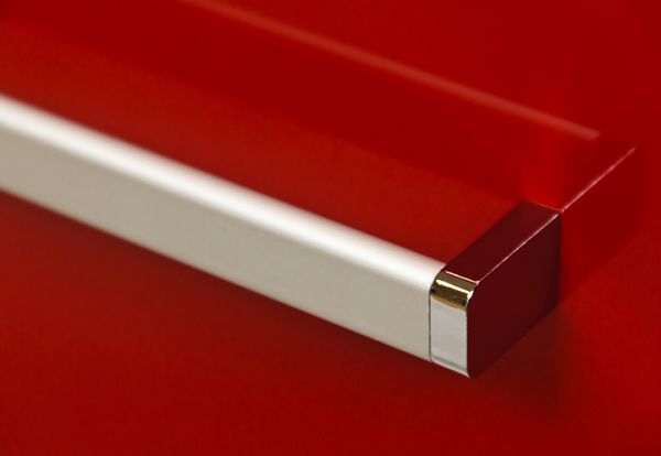 Badmöbel Melinda 60 cm, Waschtisch mit Unterschrank, rot